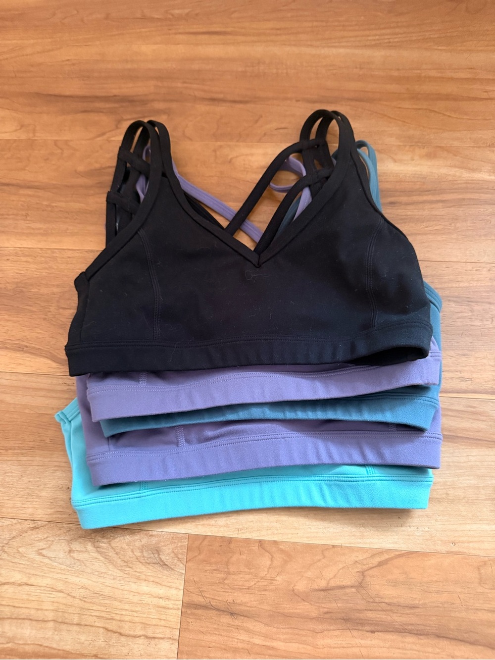 Everyday Yoga XS  Sports Bra bundle - Black, Lavender, Teal, Blue
